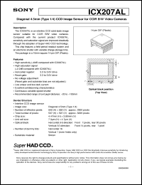 datasheet for ICX207AL by Sony Semiconductor