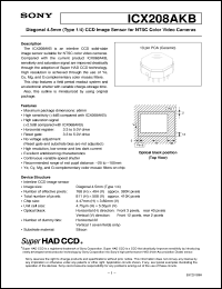 datasheet for ICX208AKB by Sony Semiconductor