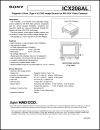 datasheet for ICX208AL by Sony Semiconductor