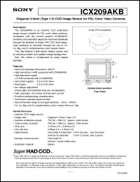 datasheet for ICX209AKB by Sony Semiconductor