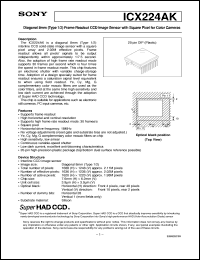 datasheet for ICX224AK by Sony Semiconductor