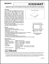 datasheet for ICX224AKF by Sony Semiconductor