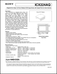 datasheet for ICX224AQ by Sony Semiconductor