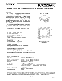 datasheet for ICX226AK by Sony Semiconductor