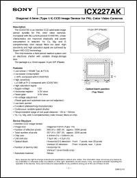 datasheet for ICX227AK by Sony Semiconductor