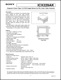 datasheet for ICX229AK by Sony Semiconductor
