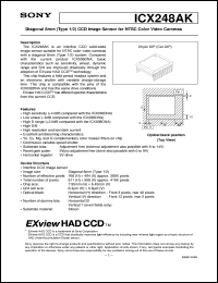 datasheet for ICX248AK by Sony Semiconductor