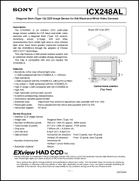datasheet for ICX248AL by Sony Semiconductor