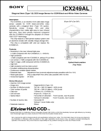 datasheet for ICX249AL by Sony Semiconductor