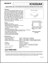 datasheet for ICX252AK by Sony Semiconductor