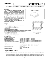 datasheet for ICX252AKF by Sony Semiconductor