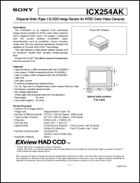 datasheet for ICX254AK by Sony Semiconductor
