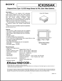 datasheet for ICX255AK by Sony Semiconductor