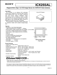 datasheet for ICX255AL by Sony Semiconductor