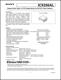 datasheet for ICX258AL by Sony Semiconductor