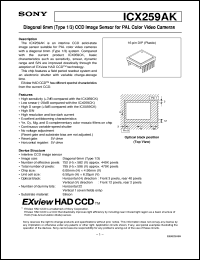 datasheet for ICX259AK by Sony Semiconductor