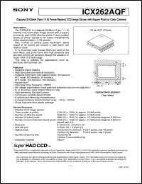 datasheet for ICX262AQF by Sony Semiconductor