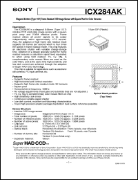 datasheet for ICX284AK by Sony Semiconductor