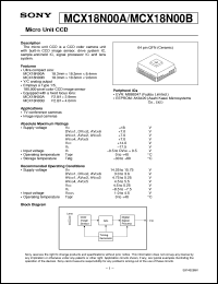 datasheet for MCX18N00B by Sony Semiconductor