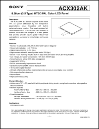 datasheet for ACX302AK by Sony Semiconductor