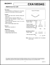 datasheet for CXA1853AQ by Sony Semiconductor