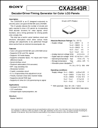datasheet for CXA2543R by Sony Semiconductor