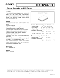 datasheet for CXD2443Q by Sony Semiconductor