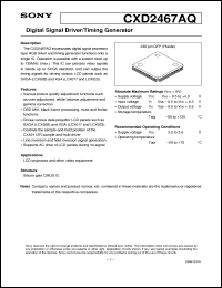 datasheet for CXD2467AQ by Sony Semiconductor