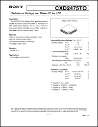 datasheet for CXD2475TQ by Sony Semiconductor