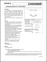 datasheet for CXD3500R by Sony Semiconductor