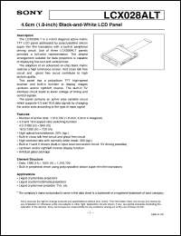 datasheet for LCX028ALT by Sony Semiconductor