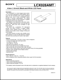 datasheet for LCX028AMT by Sony Semiconductor