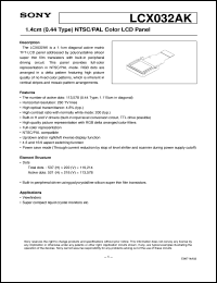 datasheet for LCX032AK by Sony Semiconductor