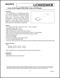 datasheet for LCX032AKB by Sony Semiconductor