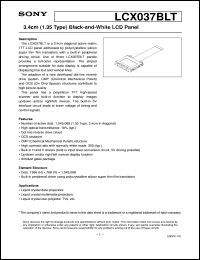 datasheet for LCX037BLT by Sony Semiconductor