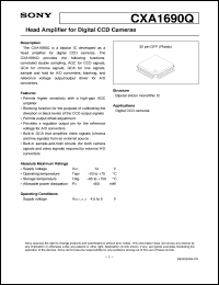 datasheet for CXA1690Q by Sony Semiconductor