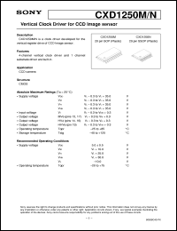 datasheet for CXD1250M by Sony Semiconductor