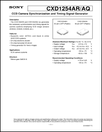 datasheet for CXD1254AR by Sony Semiconductor