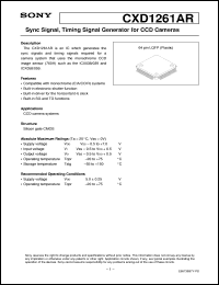 datasheet for CXD1261AR by Sony Semiconductor