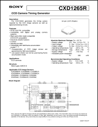 datasheet for CXD1265R by Sony Semiconductor