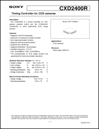 datasheet for CXD2400R by Sony Semiconductor