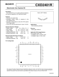 datasheet for CXD2401R by Sony Semiconductor