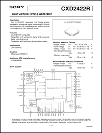 datasheet for CXD2422R by Sony Semiconductor