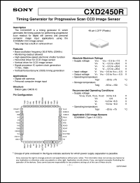 datasheet for CXD2450R by Sony Semiconductor