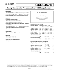 datasheet for CXD2457R by Sony Semiconductor