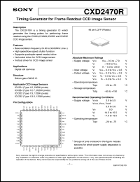 datasheet for CXD2470R by Sony Semiconductor