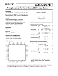 datasheet for CXD2497R by Sony Semiconductor