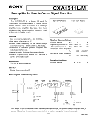 datasheet for CXA1511L by Sony Semiconductor