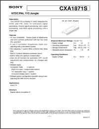 datasheet for CXA1871S by Sony Semiconductor