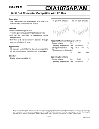 datasheet for CXA1875AP by Sony Semiconductor